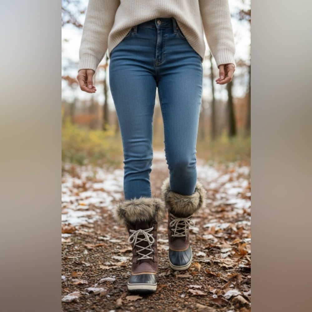 Sorel hand crafted natural rubber women’s boots size 10